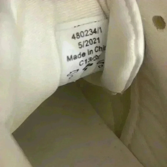 River Island Lace Up Glitter Chunky Style Trainers Sneaker Size 1 White Gold - Picture 14 of 14